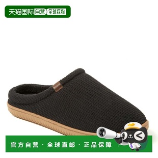 自营Dearfoams Men's Case Casual Clog Slipper - black 美国奥