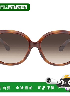 自营Salvatore Ferragamo Brown Gradient Oval Ladies Sunglasse