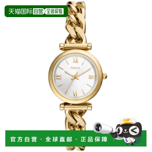 自营fossil化石女士卡莉银色表盘腕表-银色 美国奥莱直发