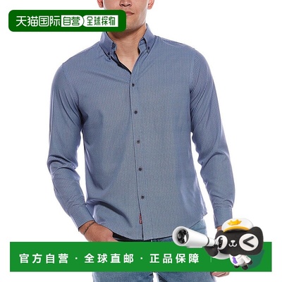 自营Report Collection Print Sport Shirt - blue 美国奥莱直发