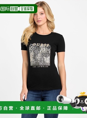 自营 guessWendi Leopard T恤 - 黑色 美国奥莱直发