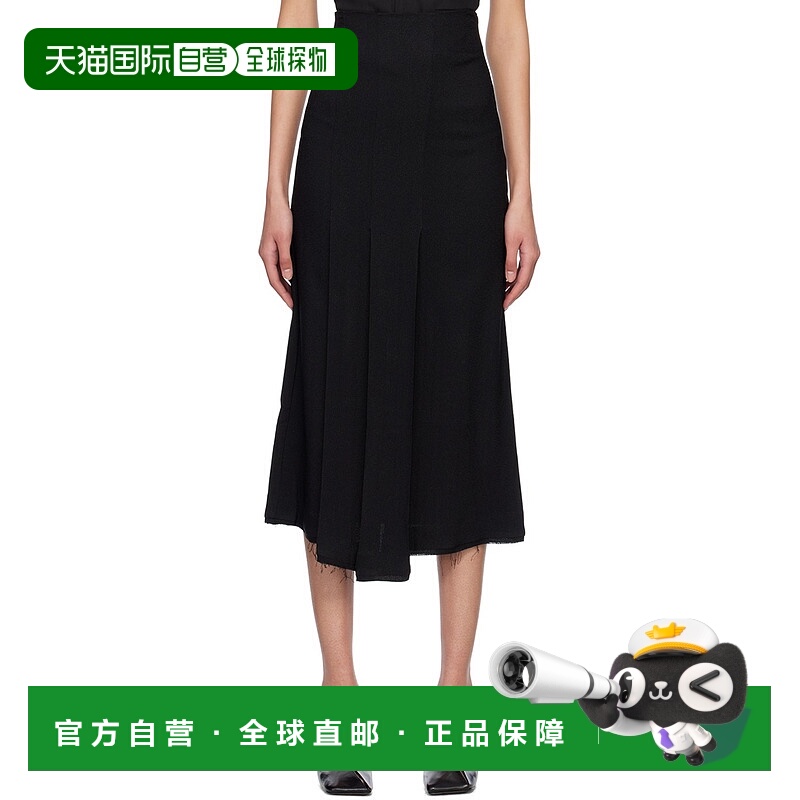 1h可退 香港直邮潮奢 BITE 女士 黑色未收边半身裙 1151630999