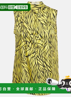 自营Etro Yellow Printed Silk Sleeveless Top - yellow 美国奥