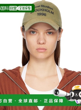 1h可退 香港直邮潮奢 Acne Studios 艾克妮 女士 卡其色徽标棒球