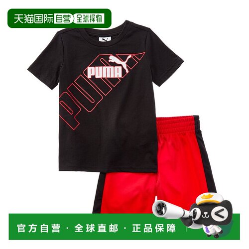 自营PUMA 2pc T-Shirt & Short Set - black 美国奥莱直发