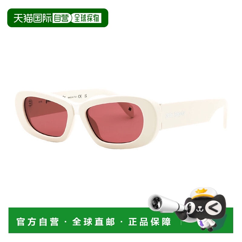 自营Palm Angels Sunglasses Cat Eye Full Rim, White Frame And