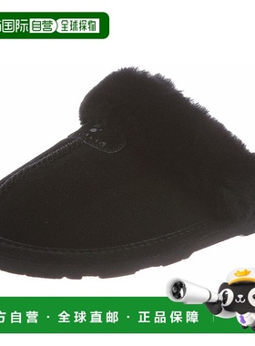 自营 Bearpaw女式洛基II拖鞋-黑色 美国奥莱直发