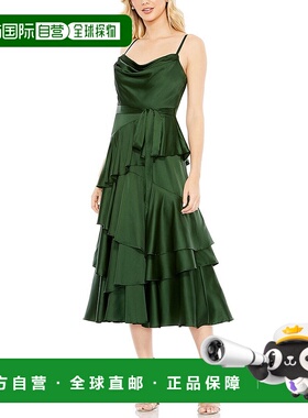 自营Mac Duggal A-Line dress - green 美国奥莱直发连衣裙