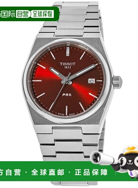 自营 tissot天梭PRX石英红色表盘不锈钢女式手表T137.210.11.421.
