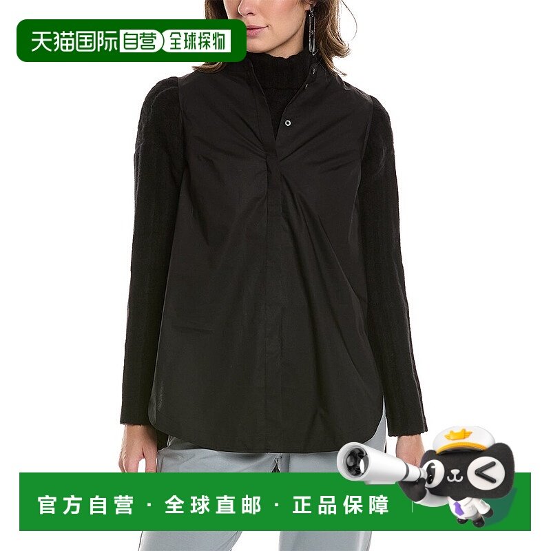 自营 all saintsAllSaints Claude羊毛和牦牛混纺毛衣-黑色 美国