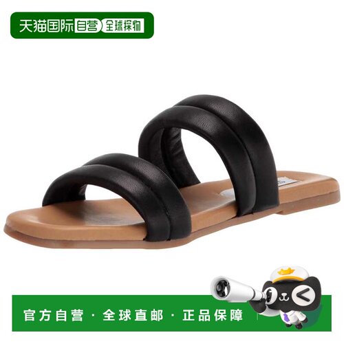 自营Steve Madden Wizen Sandal Black Leather  WIZE01S1-001 Wo