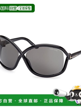 自营Tom Ford Sunglasses Geometric Semi Rim, Shiny Black Fram