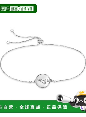 sterling forever 14K金纯银或纯银圆盘 bolo 手链 【美国奥莱】