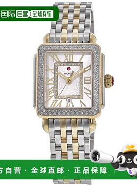 自营 Michele Deco Madison钻石白色表盘双色钢制女式手表MWW06G0