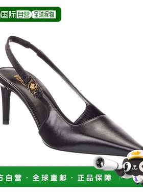 自营Versace Leather Slingback Pump - Black 单鞋美国直发奥莱