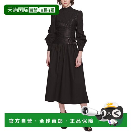 自营Marchesa Notte Midi 连衣裙 - 黑色 美国奥莱直发