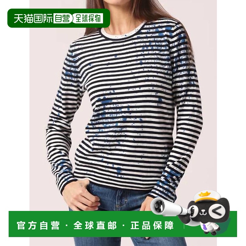 自营minnie rose油漆泼墨条纹船员上衣海军组合-海军组合 美国奥