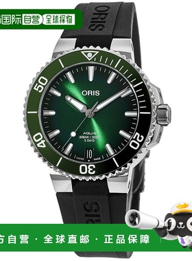 自营 Oris Aquis Aquispro Date Calibre 400 绿色表盘橡胶表带男