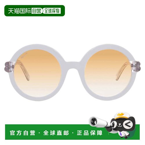 自营Bally渐变黄色圆形女士太阳镜BY0019-D 24F 54-f白色/其他 美