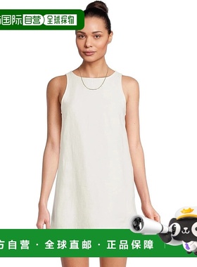 自营Madewell Leilani Shift Dress Womens White Linen Sleevele