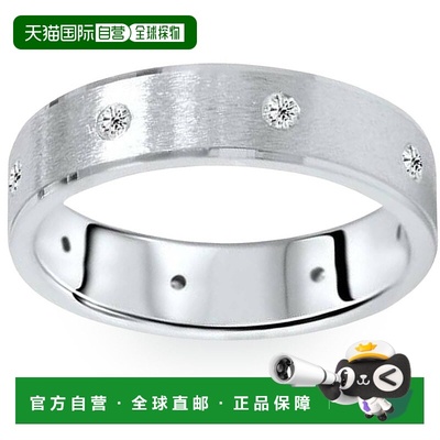 自营 pompeii3男士 1/3 克拉钻石舒适版型婚礼白金戒指 - 14k 白