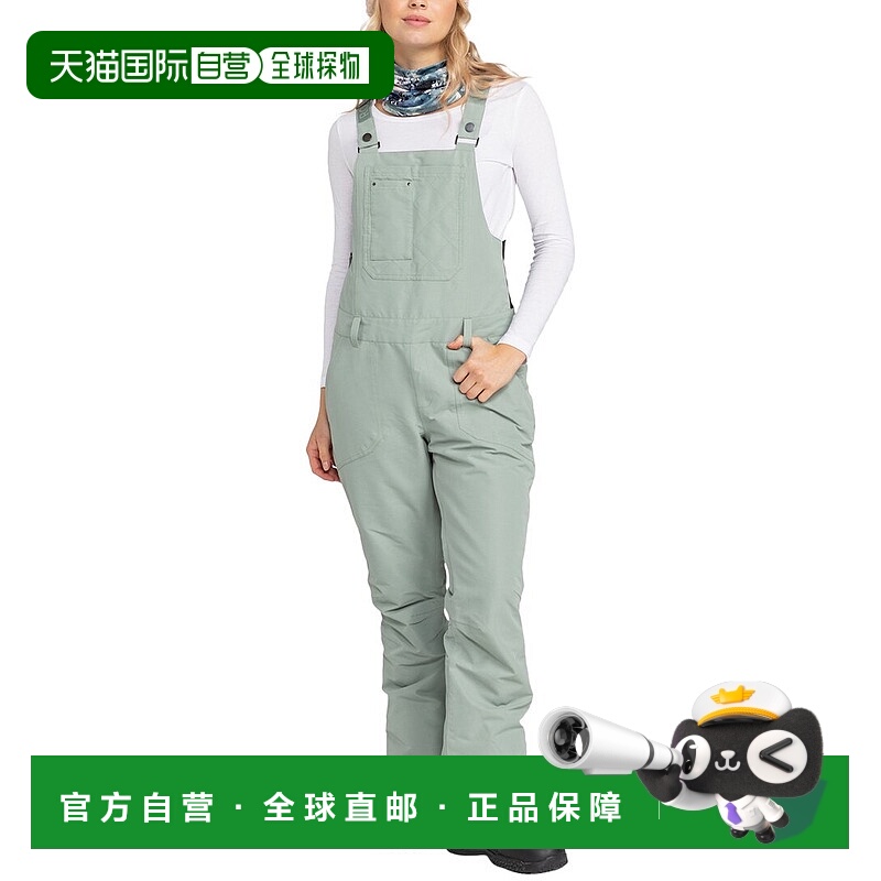 自营ROXY Rideout Bib Snow Pant - green 美国奥莱直发