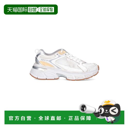 自营golden goose白色Lightstar皮革网眼矮胖运动鞋-白色 美国奥