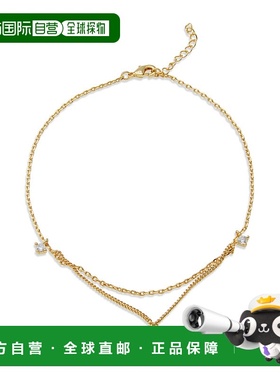 自营 savvy cie jewels金 PL 罗德。黄铜 CZ 脚链 黄色 美国奥莱
