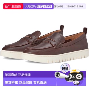 自营Vionic Uptown I6609L6203 Penny Loafer Brown Leather Slip