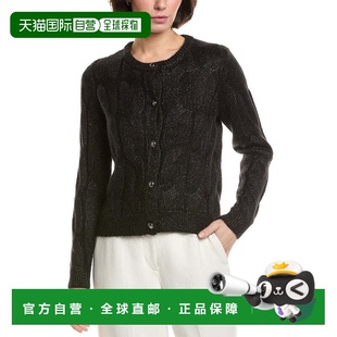 自营T Tahari Textured Cardigan - black 美国奥莱直发