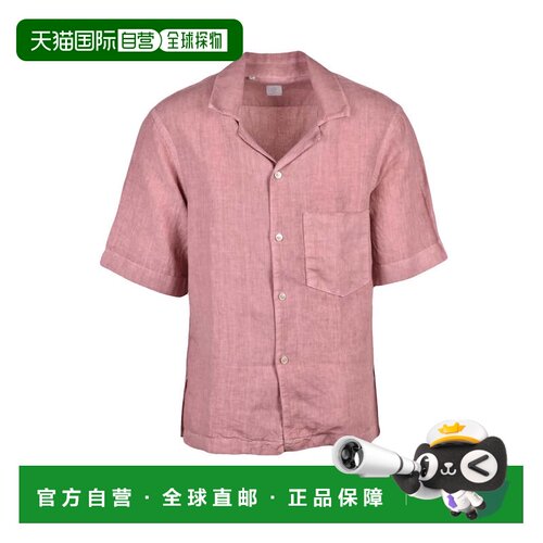 自营eleventyBrown Men Linen Shirt - pink 美国奥莱直发男装