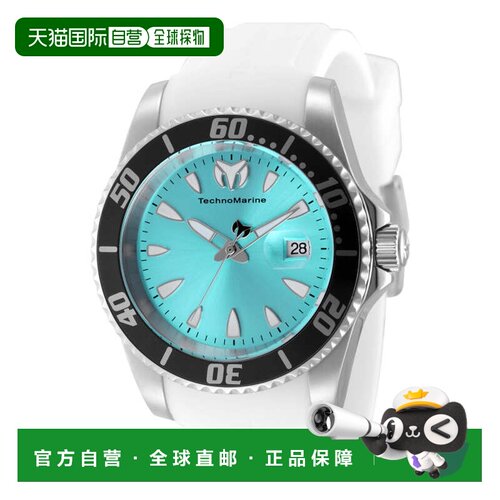 自营TechnoMarine男士Manta Sea 42mm石英手表TM-225128-白色 美