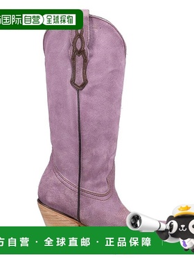 1h可退 【美国直邮】Corral 13英寸淡紫色刺绣尖头牛仔靴 女鞋 时