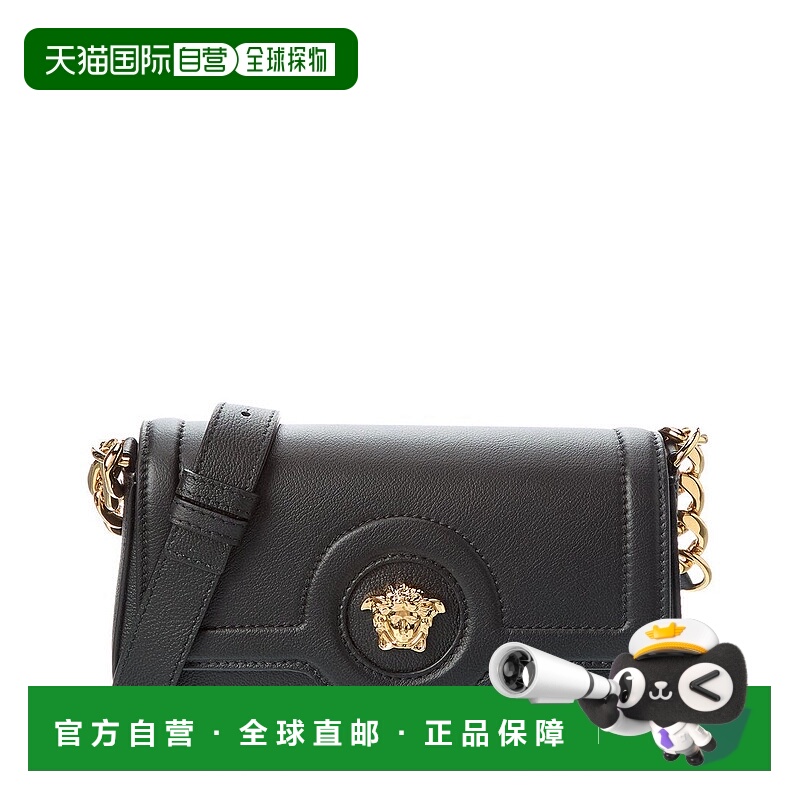 自营Versace La Medusa Leather Shoulder Bag - black 美国奥莱