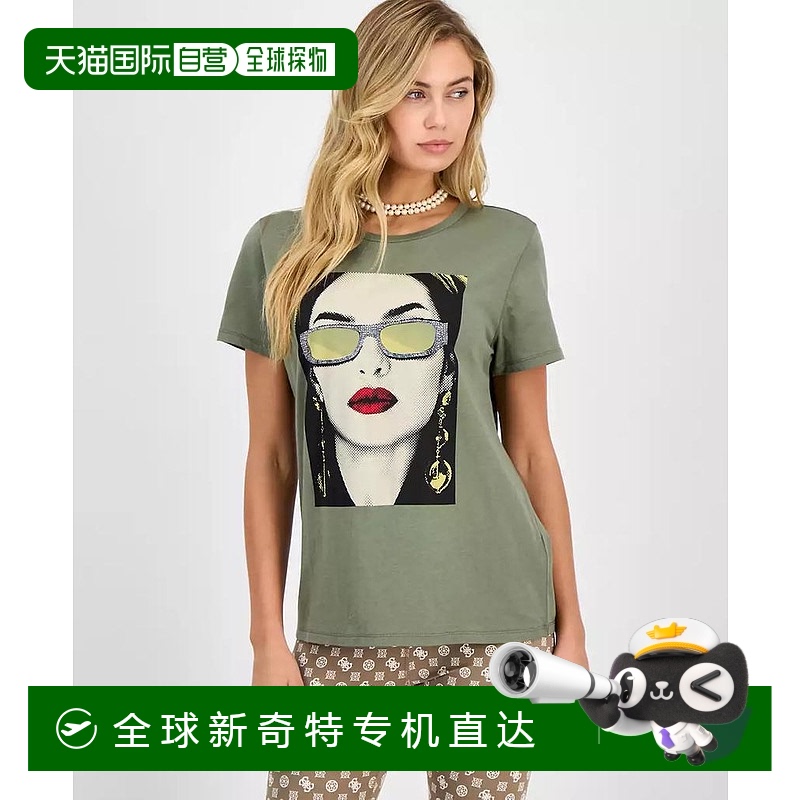 1h可退 【美国直邮】guess 女士 上装T恤短袖