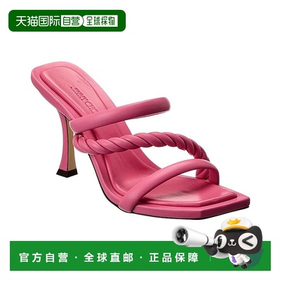 自营Jimmy Choo Diosa 90皮凉鞋-粉红色 美国奥莱直发高跟单鞋