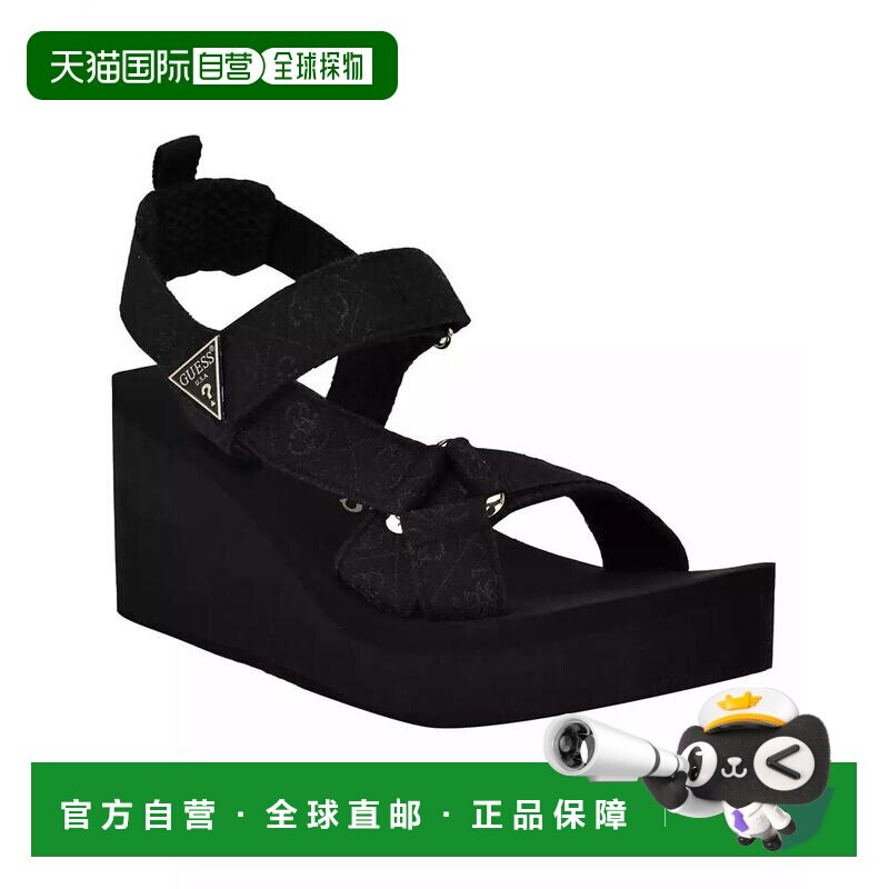 1h可退 【美国直邮】guess 女士 凉鞋坡跟绑带坡跟鞋外穿 百搭 高