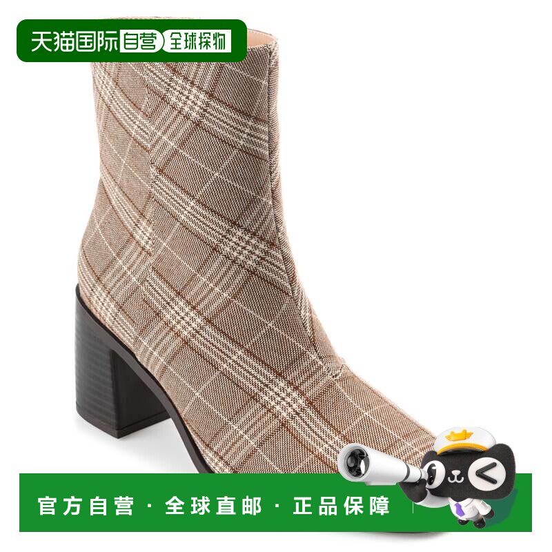 自营Journee Collection 女士 Tru 舒适泡沫 Sloann 短靴 - 格子/