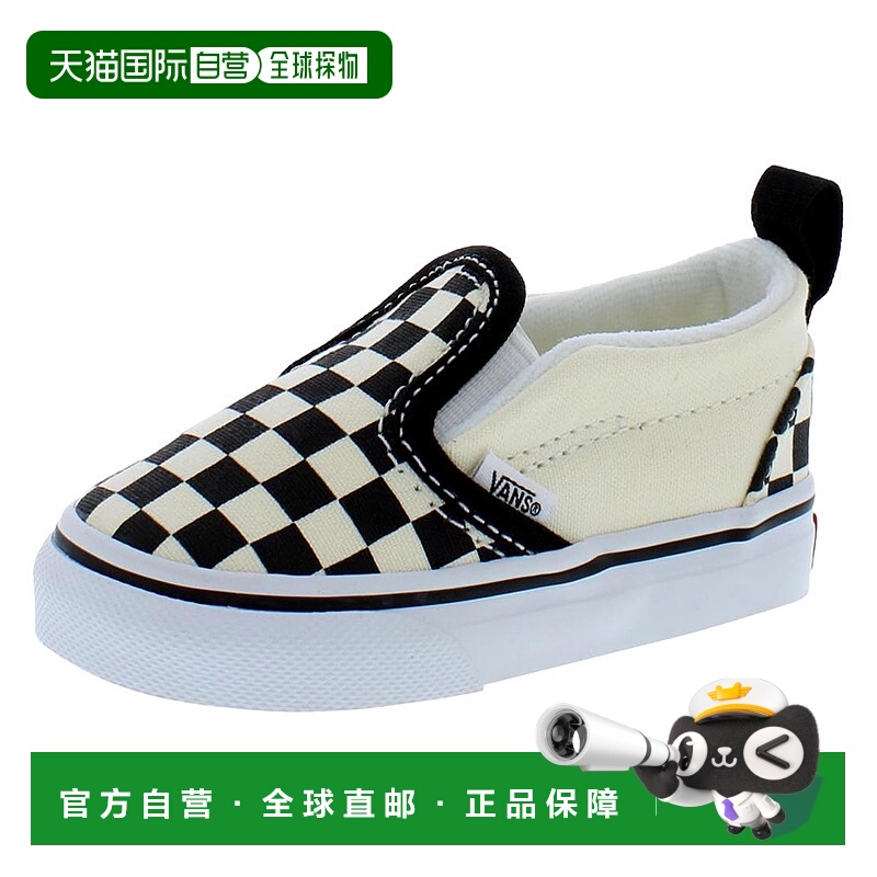 自营Vans Slip-On V Black / White  VN0A34885GX Toddler 美国奥