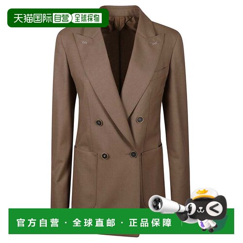 自营max maraStructured Double-Breasted Blazer With Wide Lape