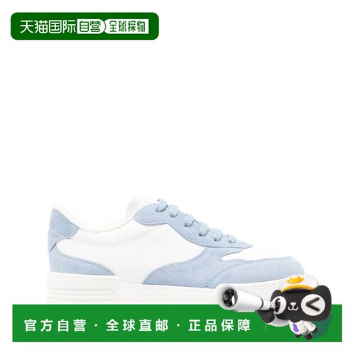 自营moschinoCornflower Blue Lace-Up Sneakers - white 美国奥
