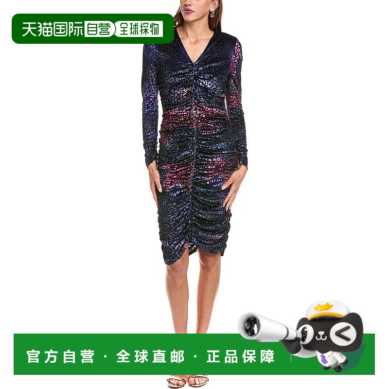 自营Nicole Miller Midi Dress - blue 美国奥莱直发