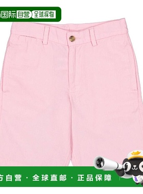 自营Polo Ralph Lauren标志拉链棉短裤，8Y码-粉红色 美国奥莱直