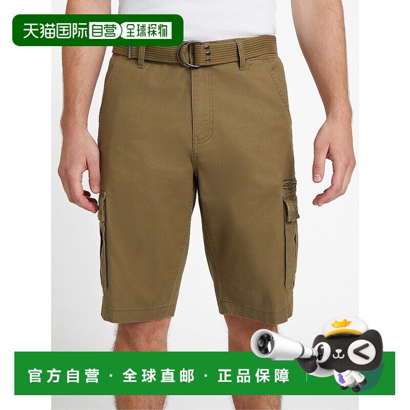自营guessTaylor Belted Cargo Shorts - army olive 美国奥莱直