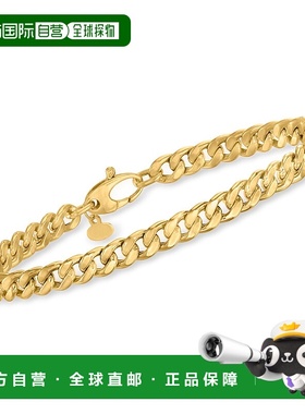 自营 Ross-Simons 意大利 5 毫米 14kt 黄金锁扣手链 - 7 英寸 美