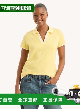 自营Nautica Womens Sustainably Crafted Deck Polo - sunshine