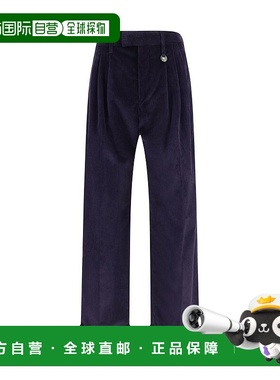 自营Burberry Cotton Men's Pants - blue 美国奥莱直发裤子男装