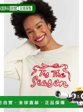 自营chinti & parkerCream Wool-Cashmere Tis The Season Sweate