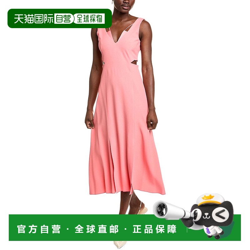 自营 BOSS Hugo BOSS Dibea Midi连衣裙-紫色 美国奥莱直发