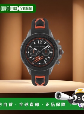 自营 plein sportWarrior Tech 计时手表 - 橙色/枪色/黑色 美国